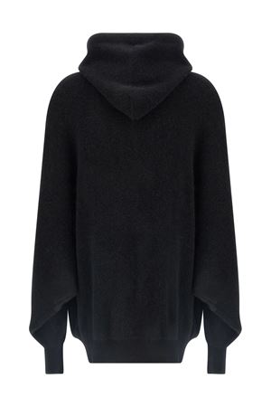 Black alpaca wool blend hoodie RICK OWENS | RR02E1698KWP09